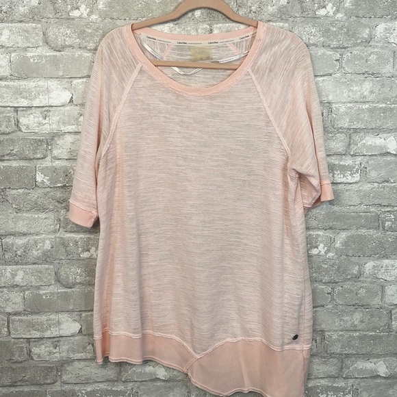 Calvin Klein Performance Pink Asymmetrical Top - Picture 1 of 5
